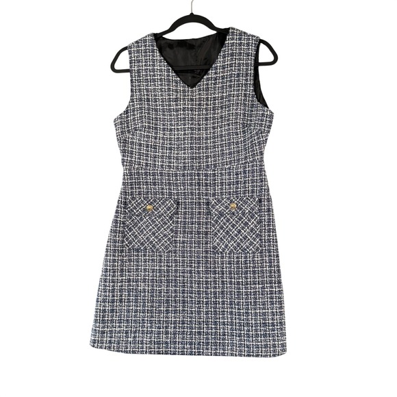 Vintage Y2K Tweed Skirt Suit Lion Button Blazer Mini Set Power Chic XL - Picture 10 of 13